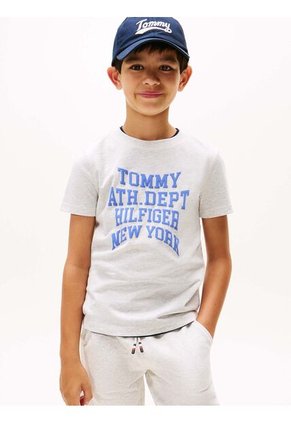 Camiseta Gris Con Logo Varsity Tommy Hilfiger