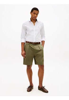 Camisa Blanca De Manga Larga Con Estampado Geométrico Tommy Hilfiger