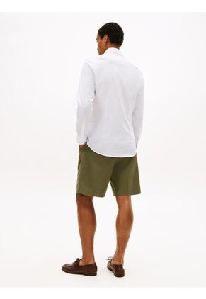 Camisa Blanca De Manga Larga Con Estampado Geométrico Tommy Hilfiger