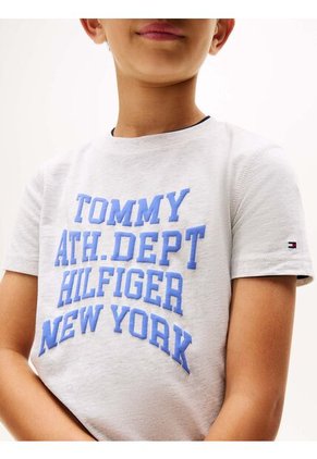 Camiseta Gris Con Logo Varsity Tommy Hilfiger