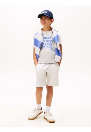 Camiseta Gris Con Logo Varsity Tommy Hilfiger