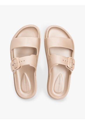 Sandalias Café Con Doble Tira Y Logo Esmaltado Tommy Hilfiger