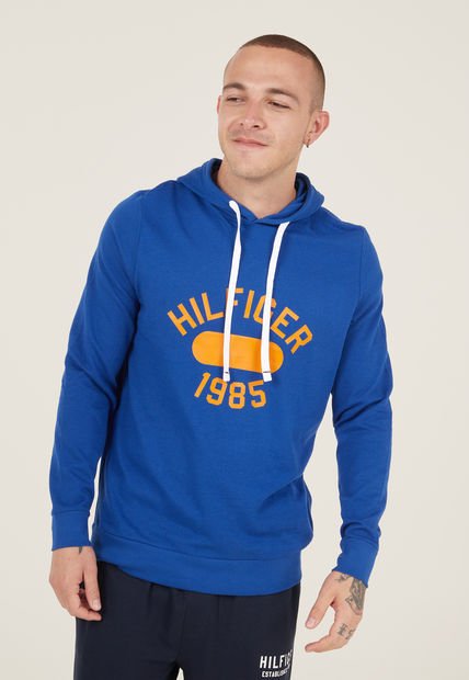 Hoodie Azul-Mostaza-Blanco Tommy Hilfiger Sleepwear