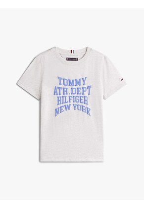 Camiseta Gris Con Logo Varsity Tommy Hilfiger