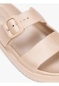 Sandalias Café Con Doble Tira Y Logo Esmaltado Tommy Hilfiger de Tommy Hilfiger