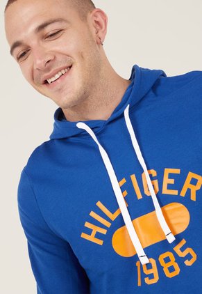 Hoodie Azul-Mostaza-Blanco Tommy Hilfiger Sleepwear