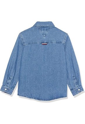 Camisa Niño De Cambray - Adaptive Azul Tommy Hilfiger