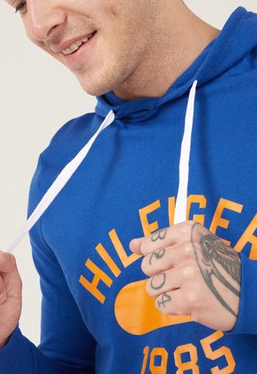Hoodie Azul-Mostaza-Blanco Tommy Hilfiger Sleepwear