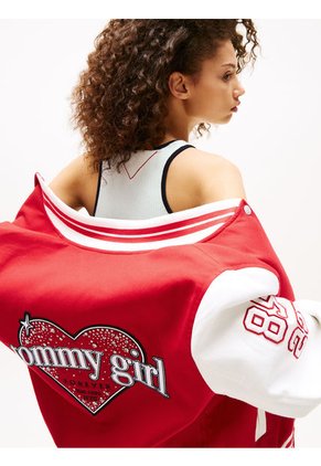 Camiseta Blanca De Tirantes Tommy Girl Cropped Tommy Jeans