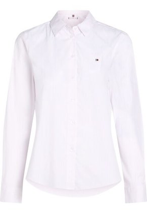 Camisa Rosa De Popelín De Corte Regular Tommy Hilfiger