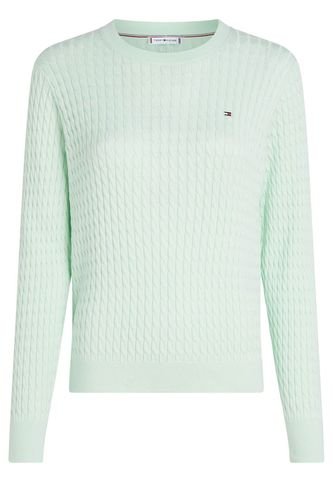 Saco Verde Tejido De Punto Trenzado Fino Tommy Hilfiger Tommy Hilfiger