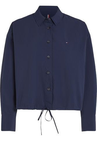 Blusa Azul Corta A Rayas Con Cordón Ajustable Tommy Hilfiger Tommy Hilfiger