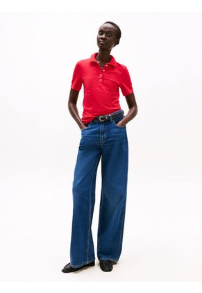 Polo Rojo 1985 Collection Slim De Piqué Tommy Hilfiger