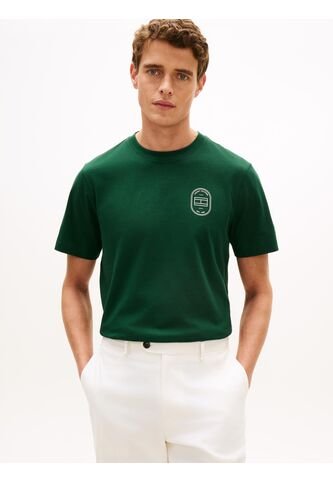 Camiseta Verde Con Logo Gráfico Redondo Tommy Hilfiger Tommy Hilfiger