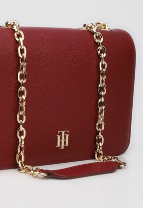 Bolso Manos Libres Vino Tinto-Dorado Tommy Hilfiger