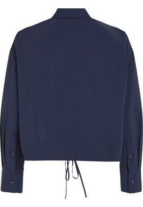 Blusa Azul Corta A Rayas Con Cordón Ajustable Tommy Hilfiger