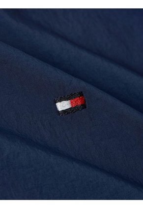 Blusa Azul Corta A Rayas Con Cordón Ajustable Tommy Hilfiger