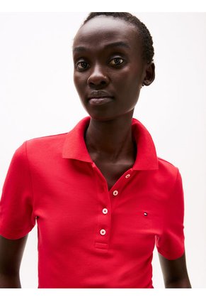 Polo Rojo 1985 Collection Slim De Piqué Tommy Hilfiger