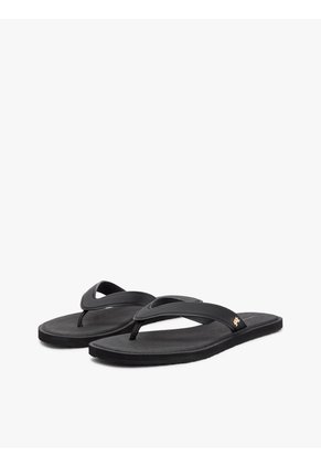 Sandalias Negro Con Monograma TH Tommy Hilfiger