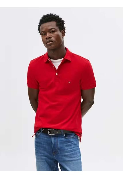 Polo Rojo Slim 1985 Tommy Hilfiger