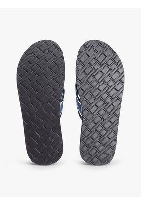Sandalias Azul De Tiras De Textil Trenzado Con Logo Tommy Hilfiger