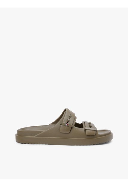 Sandalias Verde Ligeras Con Hebillas Y Suela Dentada Tommy Hilfiger