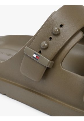 Sandalias Verde Ligeras Con Hebillas Y Suela Dentada Tommy Hilfiger