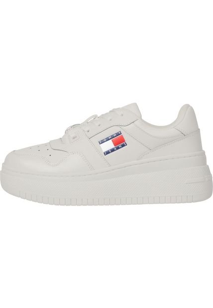 Tenis Beige Deportivas De Plataforma Retro Tommy Hilfiger