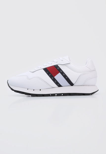 Tenis Lifestyle Blanco-Rojo-Azul Tommy Hilfiger Jeans Retro Runner Core