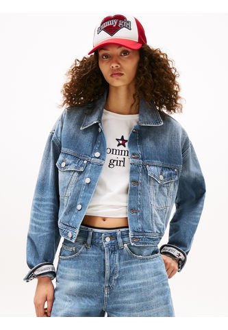 Chaqueta Azul Denim Tommy Girl Con Logo Trasero Tommy Jeans Tommy Hilfiger