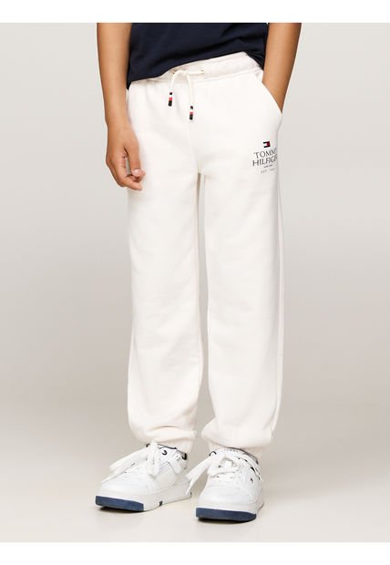 Joggers Blanco Niño Blanco Con Logo Gráfico Tommy Hilfiger