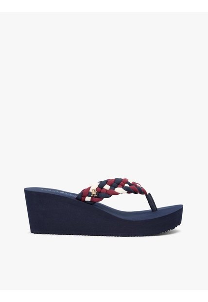 Sandalias Multicolor De Cuña Con Tiras Trenzadas Tommy Hilfiger