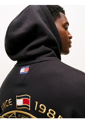 Buzo Negro Con Capota Colección APXGP Tommy Hilfiger