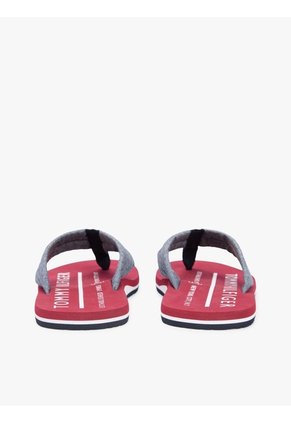 Sandalias Azul De Jacquard En Chambray De Puro Lino Tommy Hilfiger