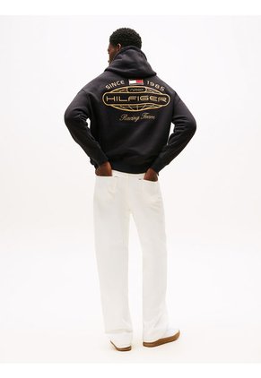 Buzo Negro Con Capota Colección APXGP Tommy Hilfiger