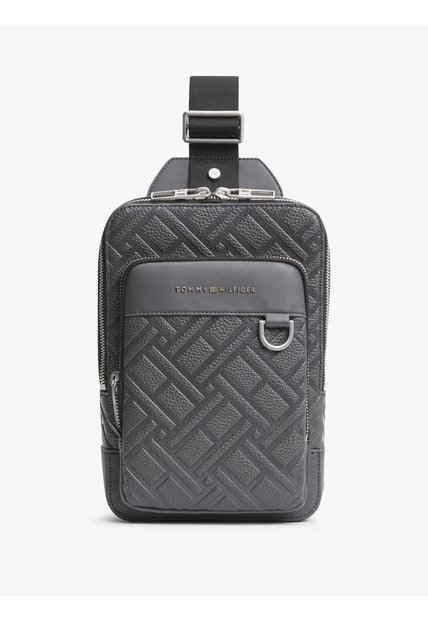 Bolso Gris Cruzado Tipo Slingpack Tommy Hilfiger