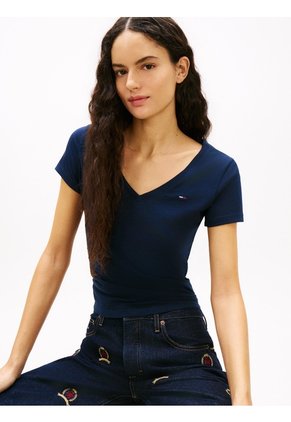 Camiseta Multicolor Corte Slim Tommy Jeans