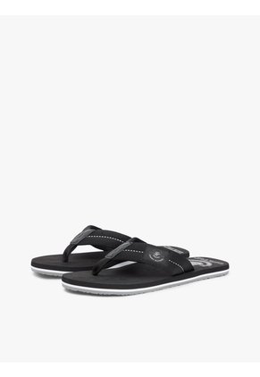 Sandalias Negro Con Parche Con Escudo Tommy Hilfiger