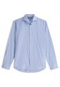 Camisa Azul De Rayas En Tejido Royal Oxford Elástico Con Cuello Flex Tommy Hilfiger de Tommy Hilfiger