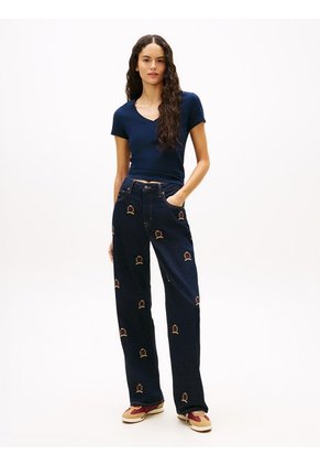 Camiseta Multicolor Corte Slim Tommy Jeans
