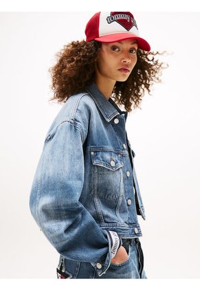 Chaqueta Azul Denim Tommy Girl Con Logo Trasero Tommy Jeans