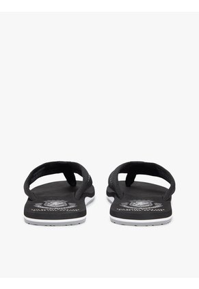 Sandalias Negro Con Parche Con Escudo Tommy Hilfiger