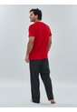 Conjunto Negro De Camiseta Y Pantalón Para Dormir Con Estampado De Bandera Tommy Hilfiger de Tommy Hilfiger