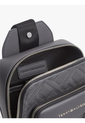 Bolso Gris Cruzado Tipo Slingpack Tommy Hilfiger