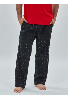 Conjunto Negro De Camiseta Y Pantalón Para Dormir Con Estampado De Bandera Tommy Hilfiger