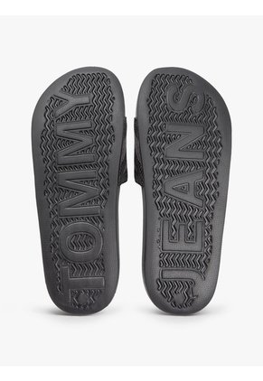Sandalias Negro Con Pala De Jacquard Tommy Hilfiger
