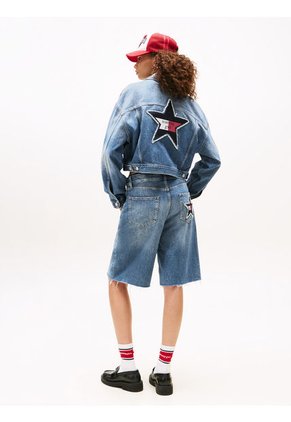 Chaqueta Azul Denim Tommy Girl Con Logo Trasero Tommy Jeans