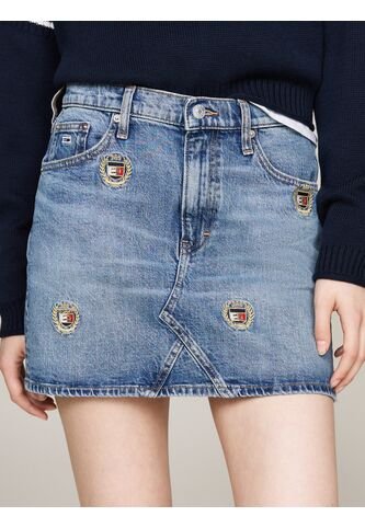 Falda Azul Denim Corta Izzie De Cintura Media Tommy Jeans Tommy Hilfiger