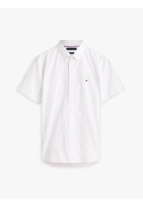 Camisa Multicolor Flex Poplin De Corte Regular Con Estampado De Puntos Tommy Hilfiger