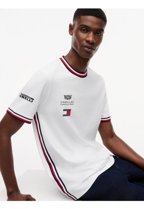 Camiseta Blanca TH X Cadillac Formula 1® Team Valtteri Bottas 77 Tommy Hilfiger